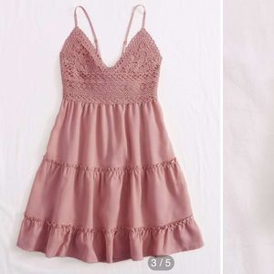 Shein Crochet Peach Dress - S